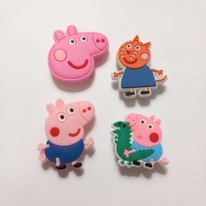 Peppa Pig Characters CROCS Charms, Set of 4 NWOT